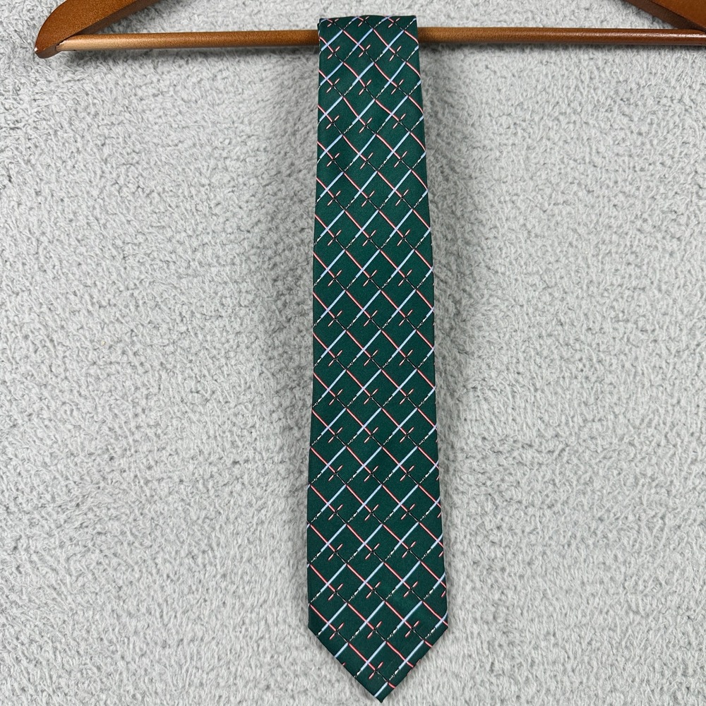 Star Wars Lightsaber Necktie‎ Mens OS Green Red Blue Geometric Grid Jedi Sith